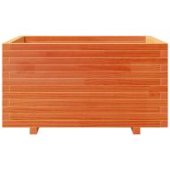 Градинска кашпа, восъчнокафява, 90x60x49,5 см, бор масив