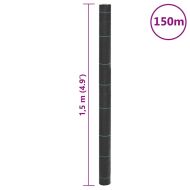 Мембрана против плевели, черна, 1,5x150 м, PP