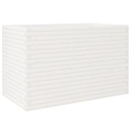 Градински сандък, бял, 110x60x68,5 см, масивна борова дървесина