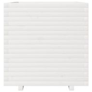 Градински сандък, бял, 70x70x72,5 см, масивна борова дървесина