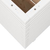 Градински сандък, бял, 70x70x72,5 см, масивна борова дървесина