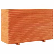 Градинска кашпа, восъчнокафява, 110x40x72см, борово дърво масив