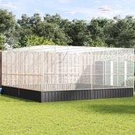 Волиера, сребриста, 418x414x212 см, стомана