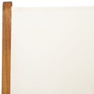 Градински столове, 2 бр, кремавобял, акация масив и плат