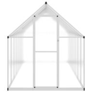 Оранжерия с основа рамка сребрист 445x169x195 см алуминий