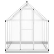 Оранжерия с основа рамка сребрист 169x169x202 см алуминий