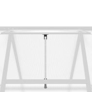 Оранжерия с основа рамка сребрист 169x169x202 см алуминий