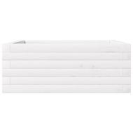 Градински сандък, бял, 60x60x23 см, масивна борова дървесина