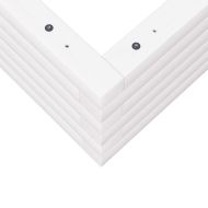 Градински сандък, бял, 60x60x23 см, масивна борова дървесина