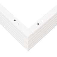 Градински сандък, бял, 90x90x23 см, масивна борова дървесина