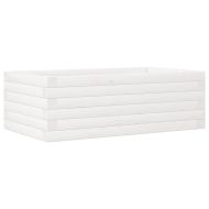 Градински сандък, бял, 70x40x23 см, масивна борова дървесина