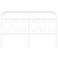 Метална резервна табла за легло, бяла, 137 см