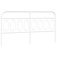 Метална резервна табла за легло, бяла, 193 см