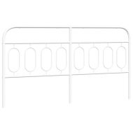 Метална резервна табла за легло, бяла, 160 см