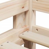 Високо легло с покрив, 90x190 см, борово дърво масив