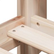 Високо легло с покрив, 75x190 см, борово дърво масив