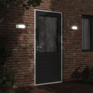 Външни стенни осветителни тела 2 бр сребрист неръждаема стомана