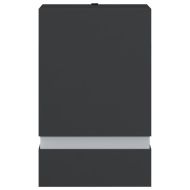 Външни стенни осветителни тела 2 бр черни неръждаема стомана