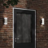 Външно стенно осветително тяло, сребрист, неръждаема стомана