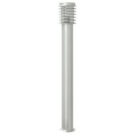 Външни подови лампи, 3 бр, сребрист, 110 см, неръждаема стомана