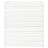 Градински сандък, бял, 60x60x72 см, масивна борова дървесина