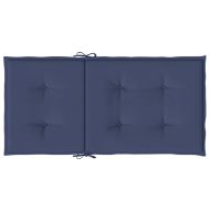 Възглавници за столове с ниска облегалка 2 бр нейви син плат