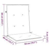 Възглавници за столове с ниска облегалка 2 бр нейви син плат