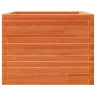 Градинска кашпа, восъчнокафява, 60x60x45,5 см, бор масив