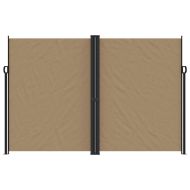 Прибираща се странична тента, таупе, 220x1000 см