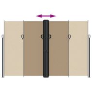 Прибираща се странична тента, таупе, 220x1000 см