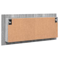 Шкаф с LED огледало за баня, сив сонома, 100x12x45 см