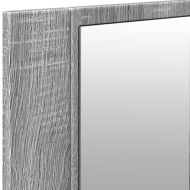 Шкаф с LED огледало за баня, сив сонома, 100x12x45 см