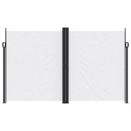 Прибираща се странична тента, бяла, 200x1200 см