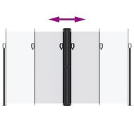 Прибираща се странична тента, бяла, 200x1200 см