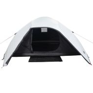 Семейна куполна палатка 6 души бял затъмняващ плат водоустойчив