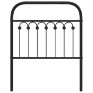 Метална резервна табла за легло, черна, 75 см