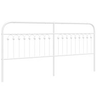 Метална резервна табла за легло, бяла, 200 см