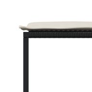 Градински комплект с възглавници 15 части полиратан черен