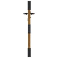 Градинска порта 85x75 см, кортенова стомана, дизайн с дърво