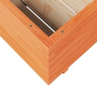 Градинска кашпа, восъчнокафяв, 70x70x49,5 см борово дърво масив