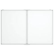 Магнитна бяла дъска, сгъваема, 120x80x1,7 см, алуминий
