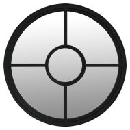 Огледало черно 60x4 см желязо кръгло за употреба на закрито