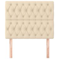 Табла за легло, кремава, 100x7x118/128 см, плат