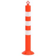 Сигнални колчета за контрол на трафика 10 бр с верига 75 см PE