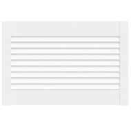 Врата за шкаф с решетен дизайн, бяла, 39,5x59,4 см, бор масив