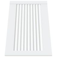 Врата за шкаф с решетен дизайн, бяла, 39,5x59,4 см, бор масив