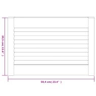 Врата за шкаф с решетен дизайн, бяла, 39,5x59,4 см, бор масив