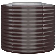 Градинска повдигната леха поцинкована стомана кафяво