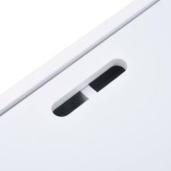 Детска маса със столчета за рисуване, 3 части, черно и бяло