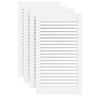 Врати за шкафове с решетен дизайн 4 бр бял 69x39,4 см бор масив